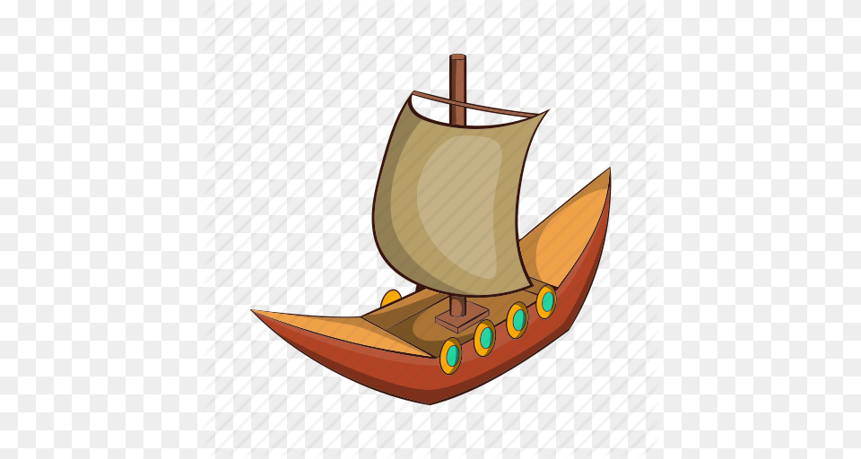 Ancient Boat Cartoon Dragon Sail Ship Viking Icon, Transportation, Vehicle Free Png Download