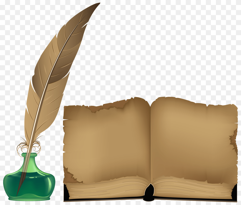Ancient Book And Inkwell Clipart, Bottle, Text, Ink Bottle Free Transparent Png