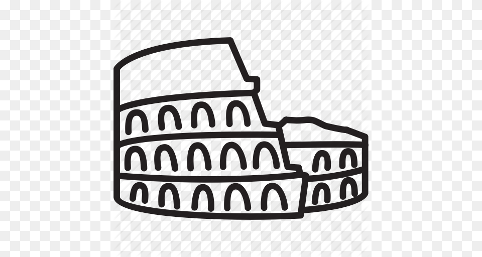 Ancient Colosseum Italy Monuments Rome World Icon, Clothing, Gate, Hat, Basket Free Png