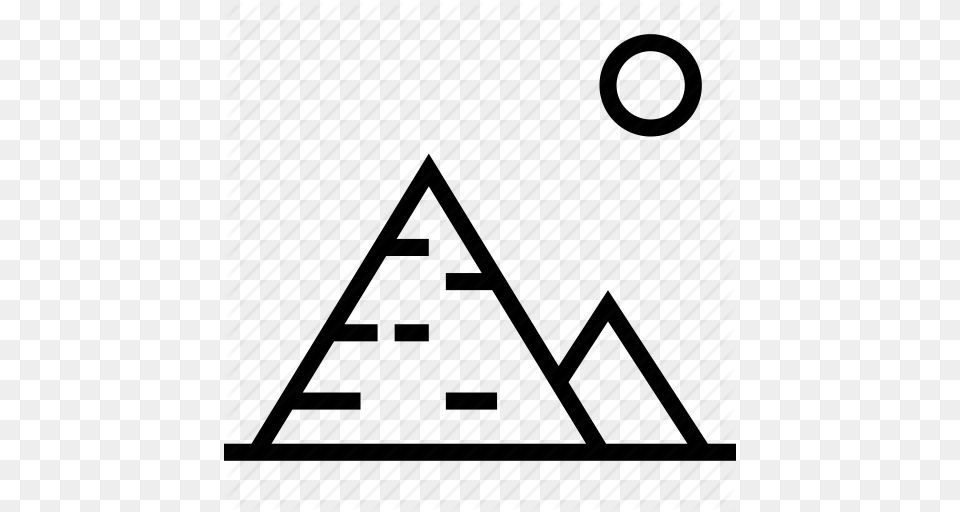 Ancient Desert Egypt Giza Pyramid Seven Wonders Icon, Triangle Free Png