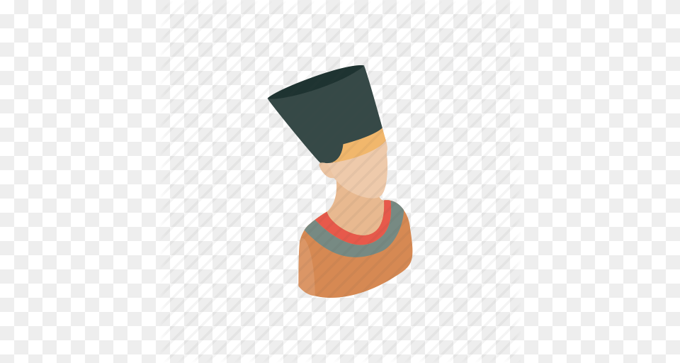 Ancient Egypt Egyptian Head Isometric Nefertiti Queen Icon, Graduation, People, Person Png Image