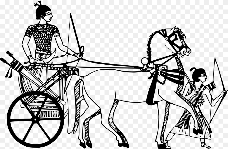 Ancient Egyptian War Chariot Icons, Gray Free Png