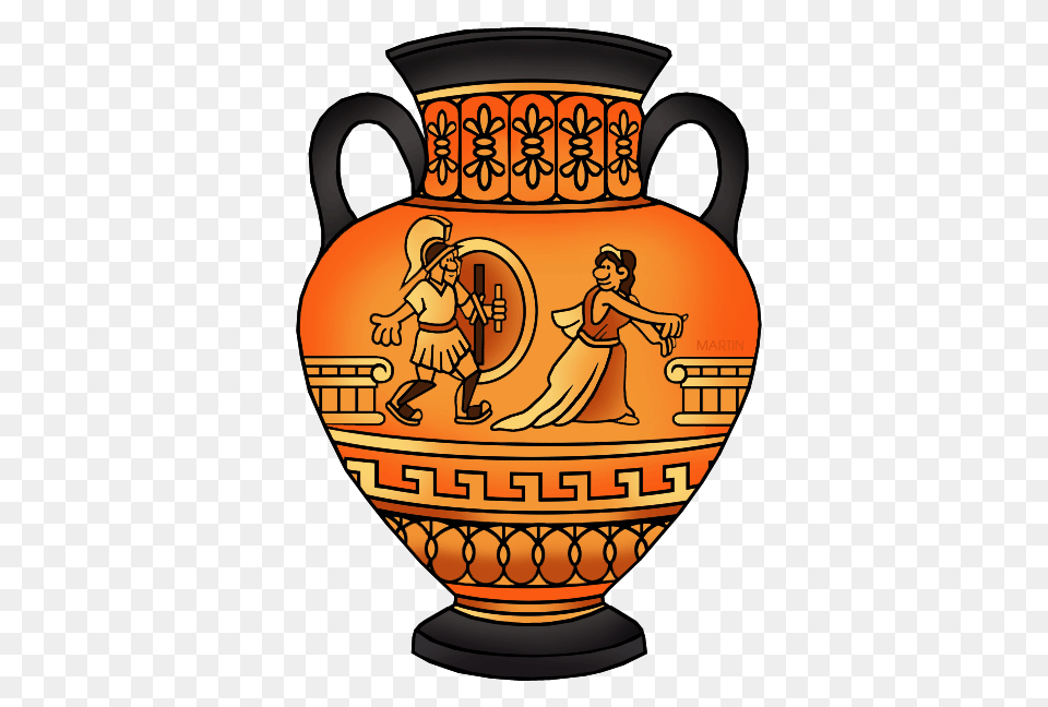 Ancient Greek And Roman Gods Characters And Creatures Clip Art, Jar, Pottery, Vase, Urn Png Image