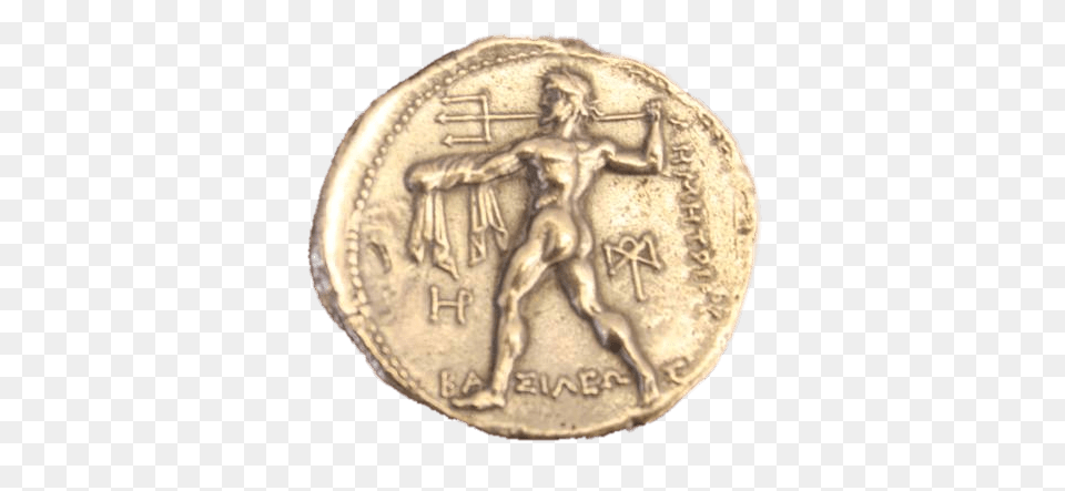 Ancient Greek Coin With Poseidon Image, Money Free Transparent Png