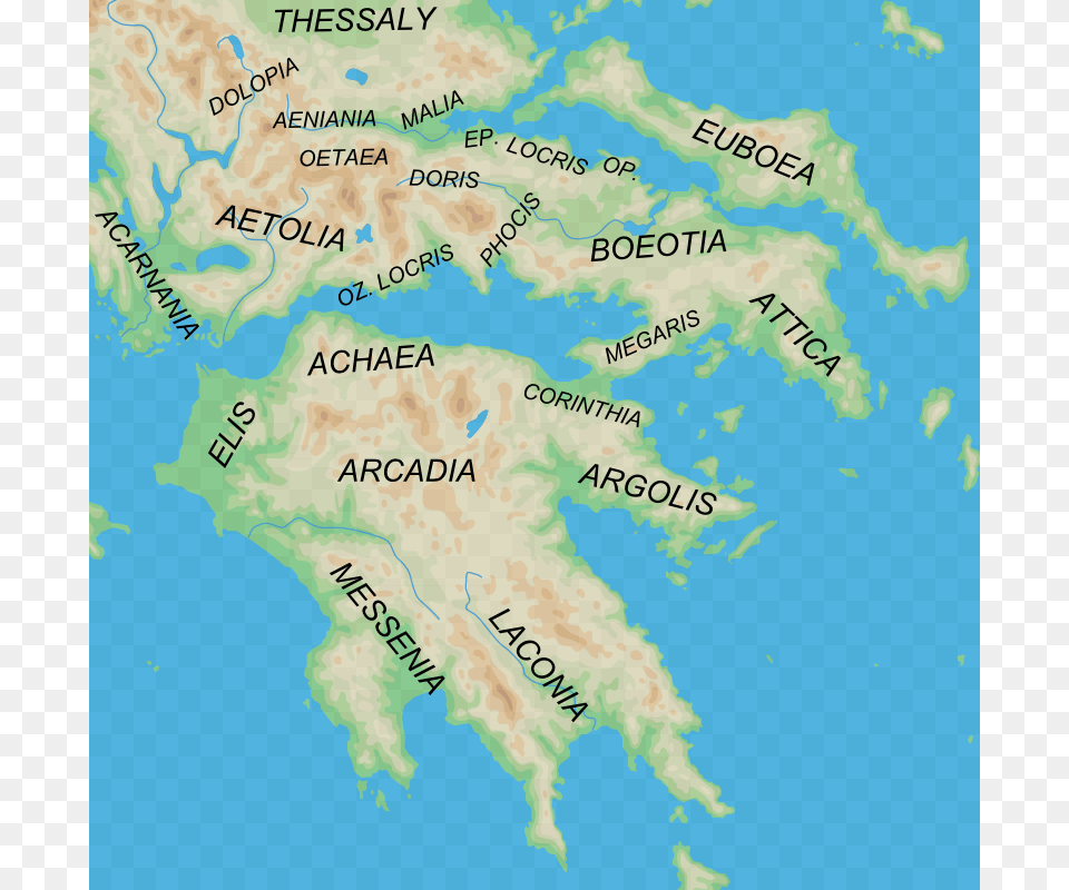 Ancient Greek Southern Regions Chaeronea Ancient Greece Map, Chart, Plot, Atlas, Diagram Free Transparent Png