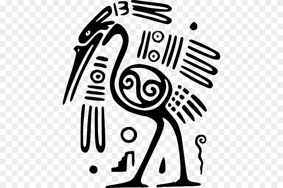 Ancient Mexico Art, Animal, Bird, Waterfowl Png Image