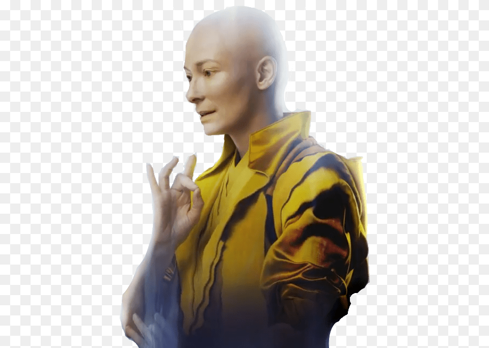 Ancient One Ancient One Tilda Swinton Dr Strange, Adult, Face, Head, Male Png