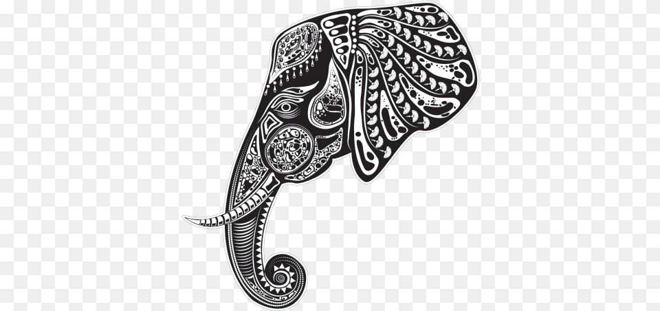 Ancient Tribal Elephant Tribales, Pattern, Art, Drawing, Paisley Png Image
