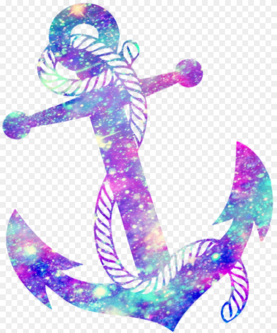 Ancla Anchor Galaxy Galaxia Colorful Anchor, Electronics, Hardware, Hook, Baby Free Png