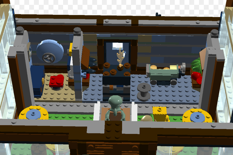 And A Handful Of Play Features Such As A Collapsing Lego Krusty Krab Inside Png