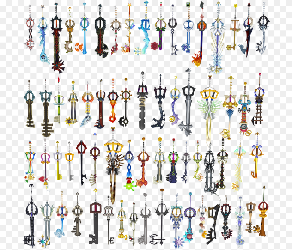 And A Keyblade Isn39t Sharp For The Most Part All The Keyblades, Chandelier, Cross, Lamp, Symbol Free Transparent Png
