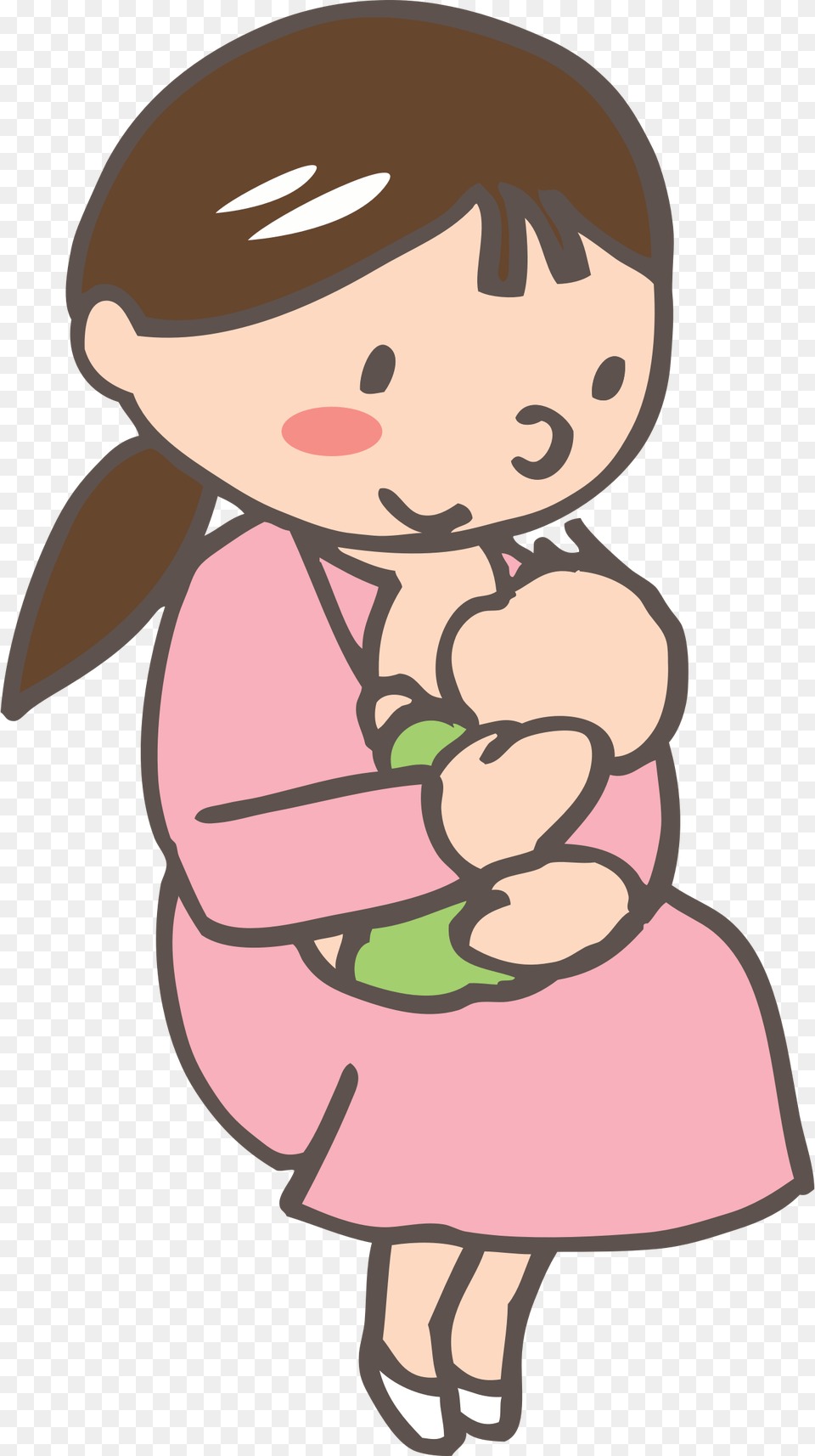 And Baby Big Image Baby Breastfeeding Clipart, Person, Cutlery, Cartoon Free Png