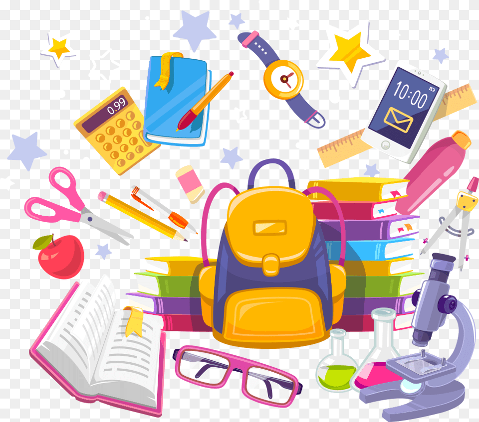 And Bags School Notebook Vector Books Illustration School Bag And Books Cartoon, Bulldozer, Machine, Accessories, Sunglasses Png