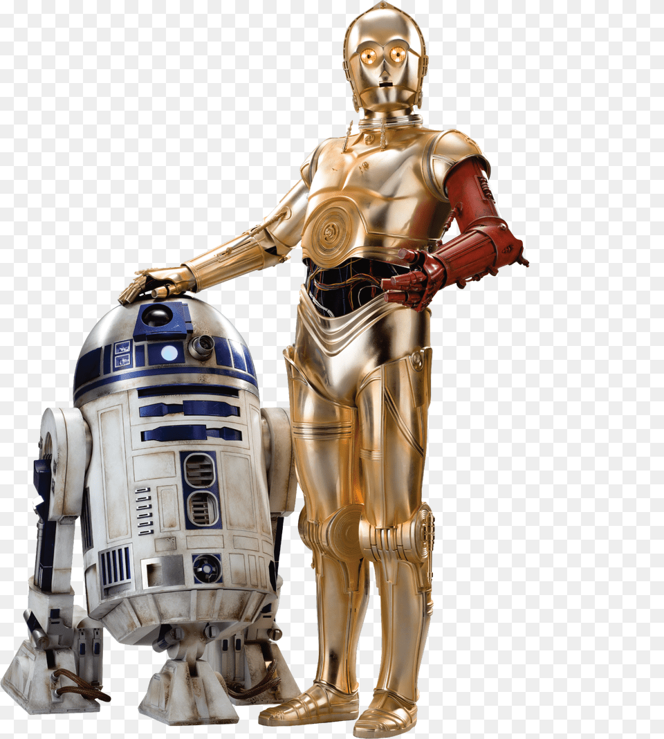 And C3po The Force Awakens, Robot, Adult, Female, Person Free Png