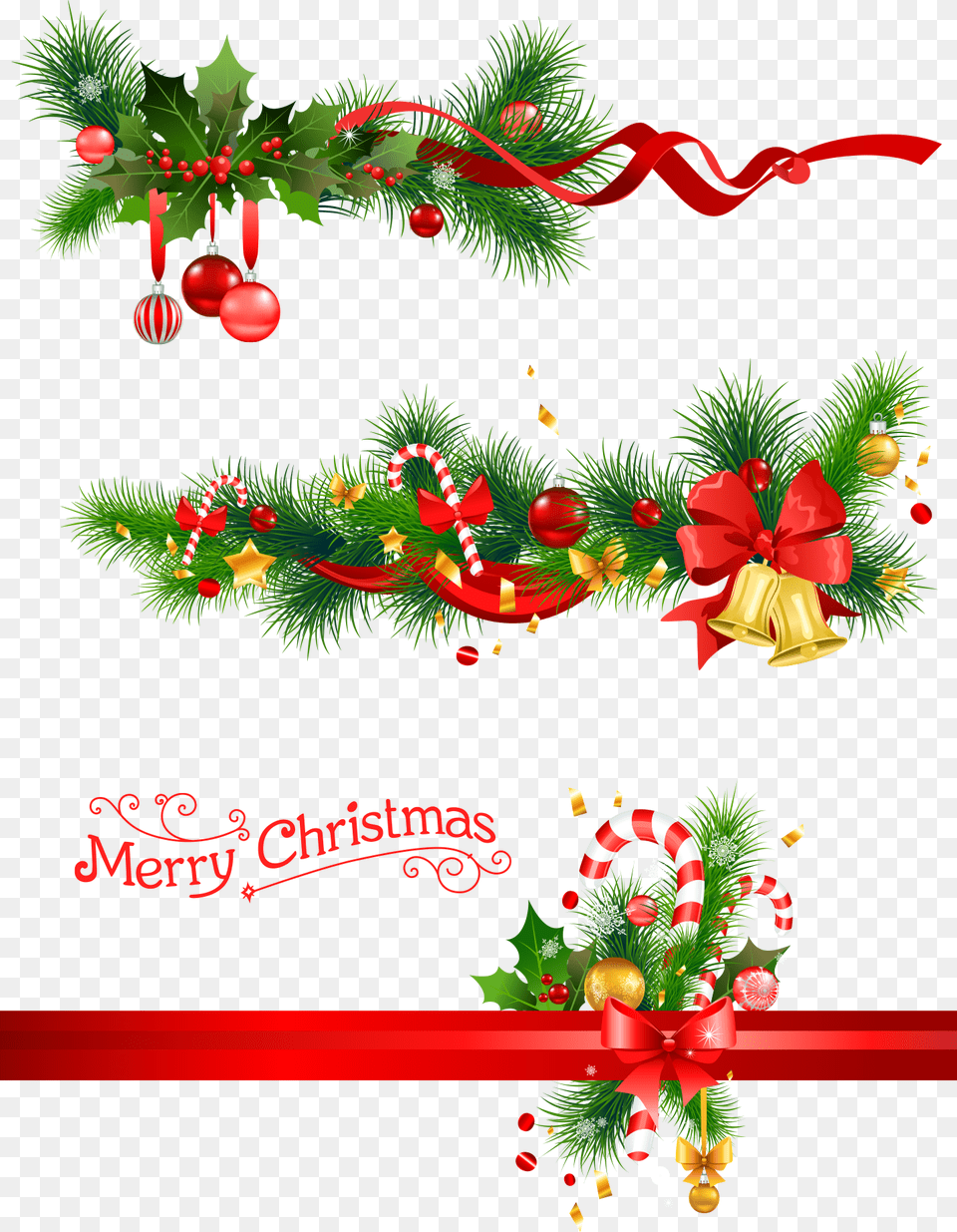 And Cane Branches Tree Candy Decoration Pine Clipart Christmas Vector, Envelope, Greeting Card, Mail Free Png Download