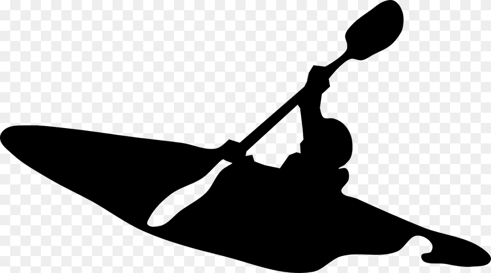 And Clip Art Canoing Black And White Kayak Clip Art, Gray Png