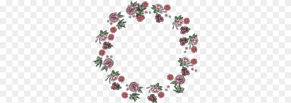 And Crafts Pink And Purple Flower Wreath, Art, Floral Design, Graphics, Pattern Free Png