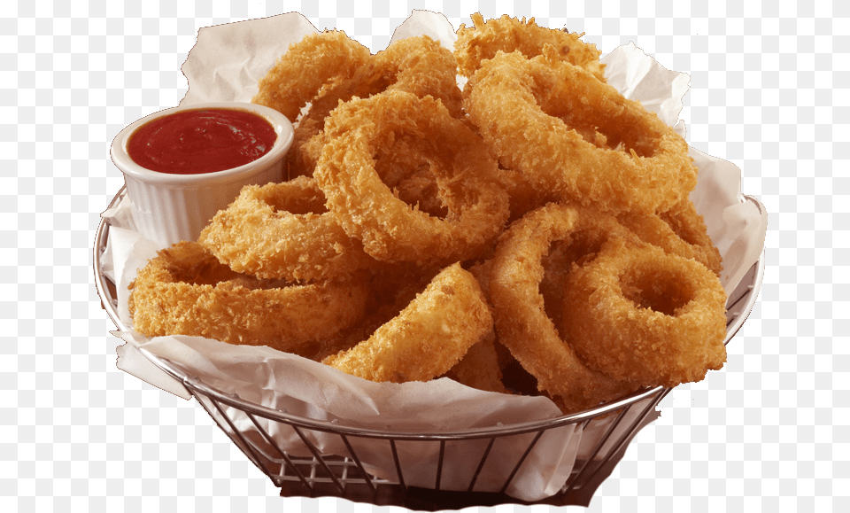 And Creates Signature Crispy Onion Rings And Cheese Fried Onion Rings, Food, Ketchup, Fried Chicken Free Png Download