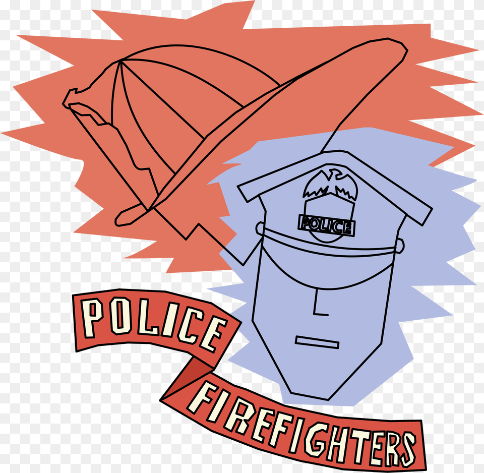 And Firefighters Medium Image Fire And Police Graphic, Baseball Cap, Cap, Clothing, Hat Free Png Download