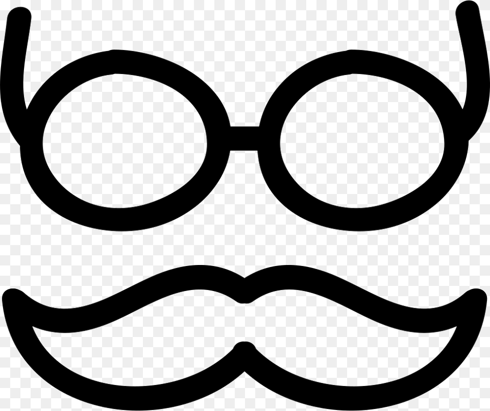 And Glasses Outlines Svg Icon Edgar Social Media, Accessories, Face, Head, Mustache Free Png Download