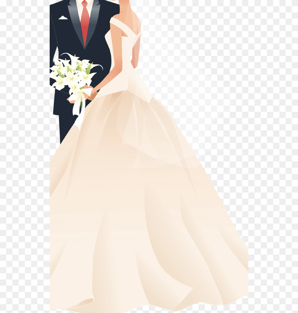 And Groom Bridegroom Bride Invitation Wedding Clipart Wedding Vector, Flower Bouquet, Formal Wear, Plant, Flower Arrangement Free Png Download