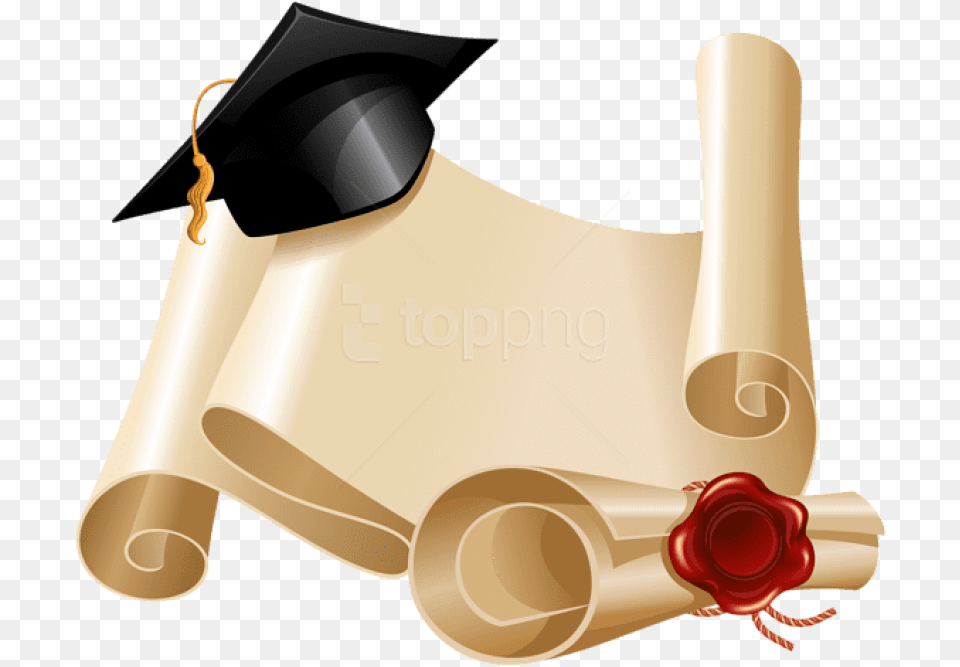 And Hatpicture Clipart Diploma, Text, Document, Scroll, Appliance Free Png Download