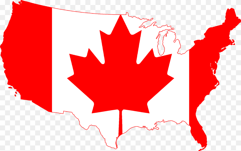 And In Canada Canada Map And Flag, Leaf, Plant, Person, Maple Leaf Free Transparent Png