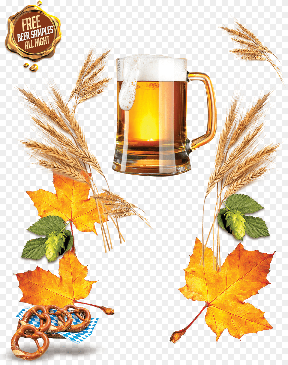 And Leaf Beer Wheat Yellow Image High Quality Clipart, Alcohol, Plant, Beverage, Cup Free Transparent Png