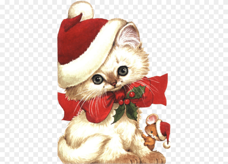 And Mouse Clip Art Clipart Christmas Cats, Animal, Cat, Kitten, Mammal Free Png