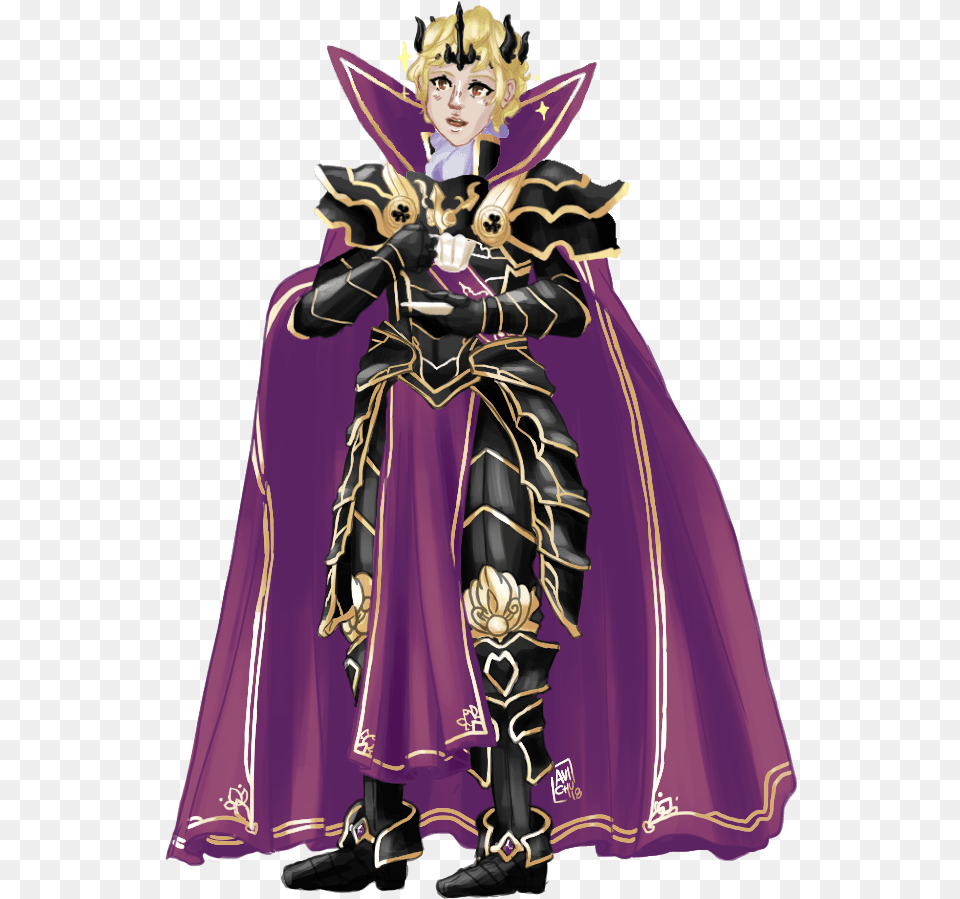 And My Entry Is King Siegbert Based On Cipher Design Twitter, Fashion, Purple, Cape, Clothing Png