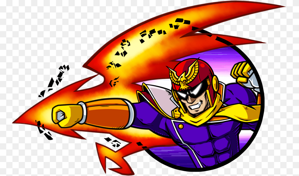 And Now We Have Captain Falcon Here And Heuhyou Cartoon, Art, Book, Comics, Publication Png Image
