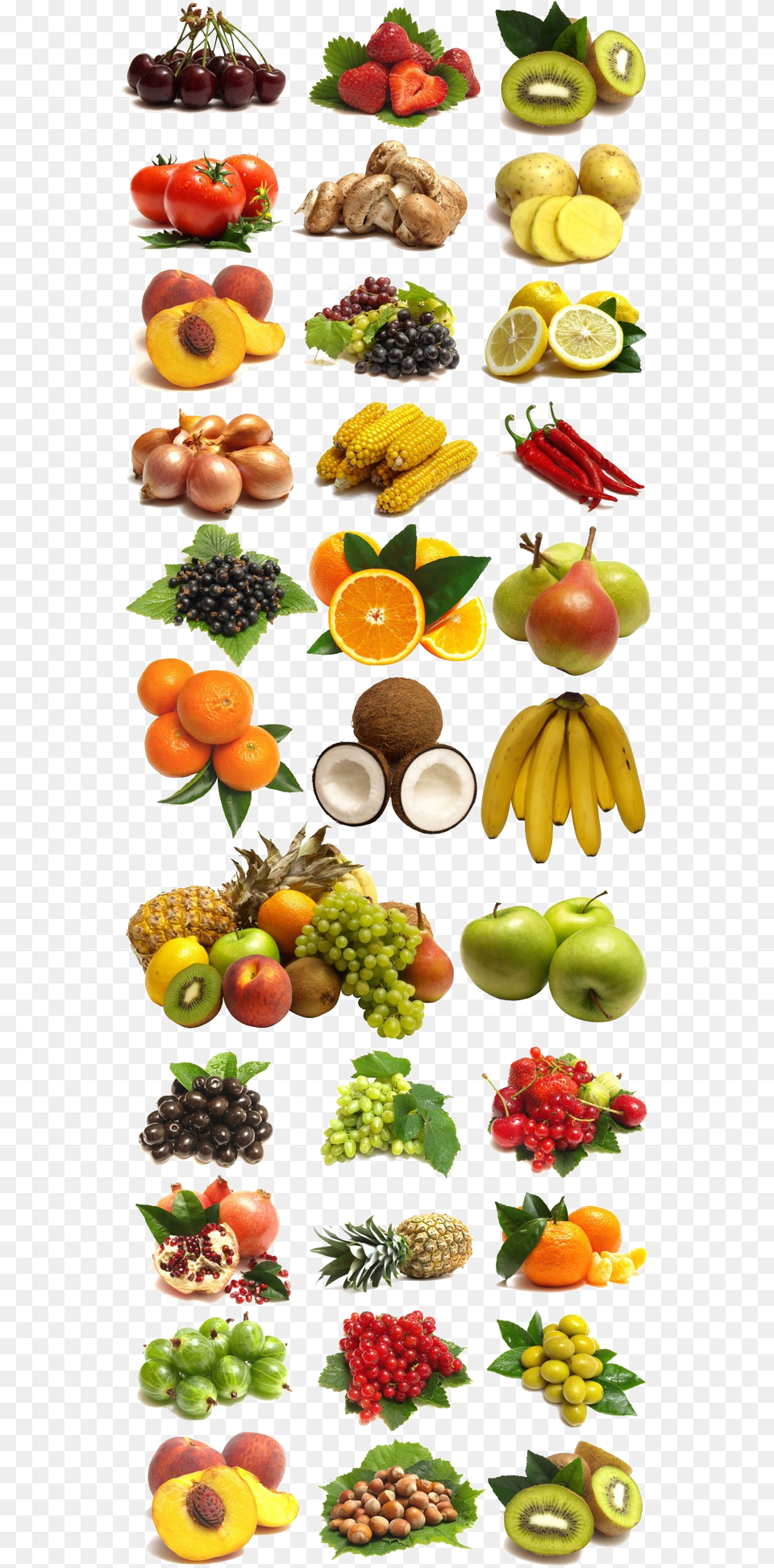 And Of Vegetables Collection Large Fruits Clipart Food For Anti Diabetic, Produce, Fruit, Plant, Banana Png