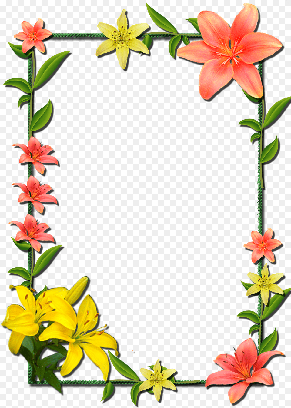 And Picture Flower Frame Frames Borders Hq Flower Frame For Photoshop Png