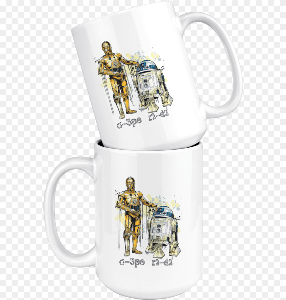 And R2d2 Watercolor Mug Star Wars Mug, Cup, Adult, Pottery, Porcelain Free Png