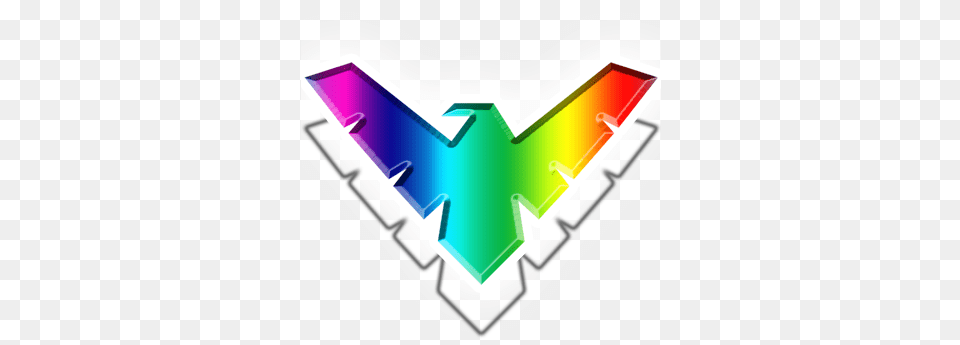 And Rainbow Nightwing Shouts Out To Felix Wind And Emblem, Symbol, Gas Pump, Logo, Machine Png Image