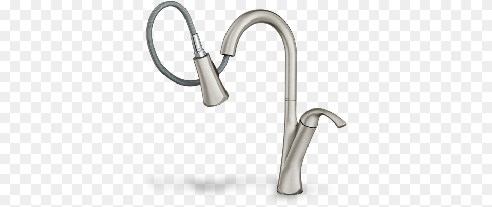 And Standard Faucet Functionality In One Unit Moen 9124 Notch Pullout Spray High Arc Kitchen Faucet, Sink, Sink Faucet, Bathroom, Indoors Free Png Download