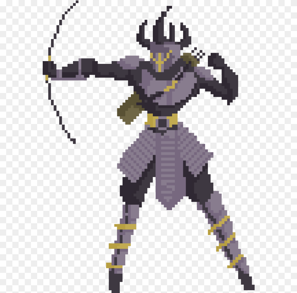 And This Is The Final Archer He39s Bad Ass Bow Animation Pixel Art, Person, Weapon, Archery, Sport Png Image