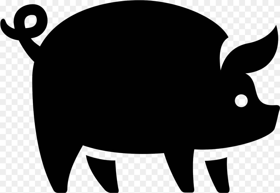 And Vector Pig Icon, Gray Png