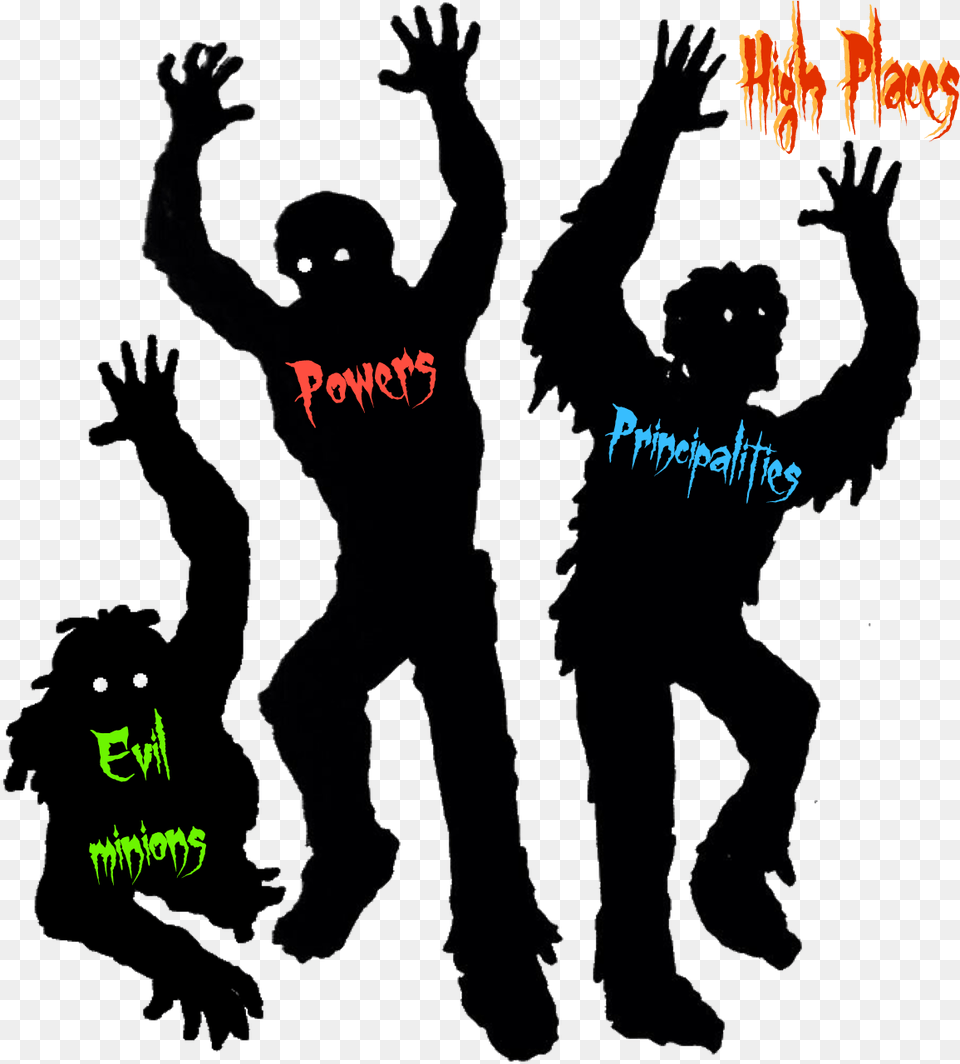 And When They Began To Sing And To Praise The Lord Zombie Silhouette, Person, Text Png