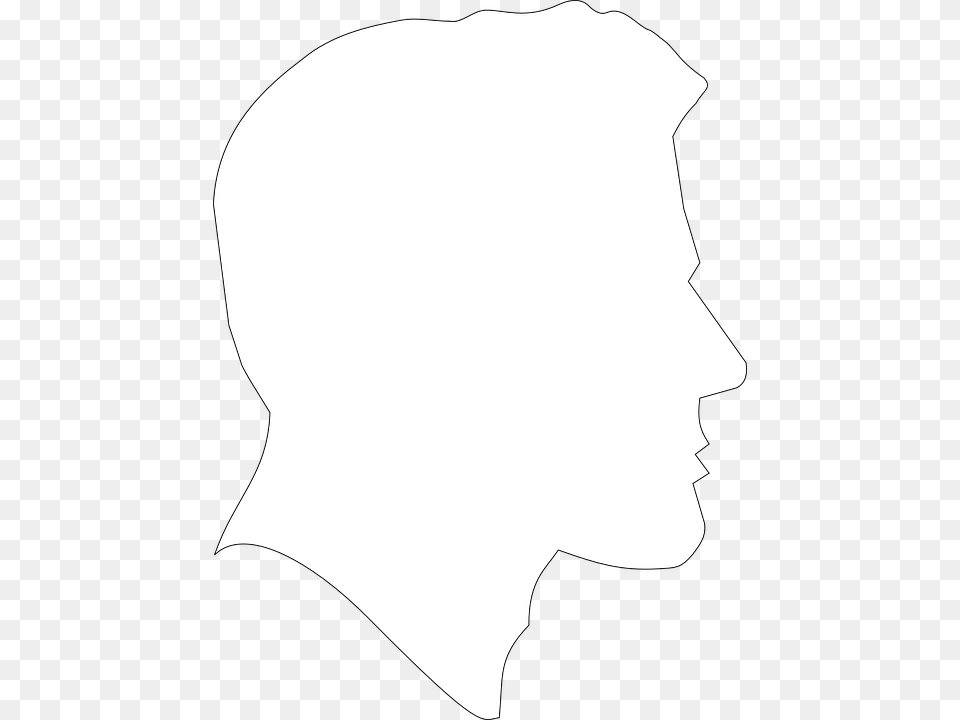And Whitecheekclip Artline Art Face Silhouette White, Head, Person, Clothing, T-shirt Png