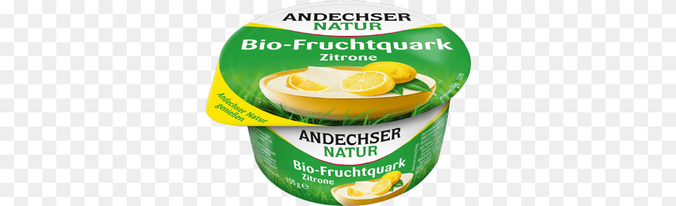 Andechser Natur Organic Fruit Curd Cheese Lemon, Citrus Fruit, Food, Plant, Produce Png