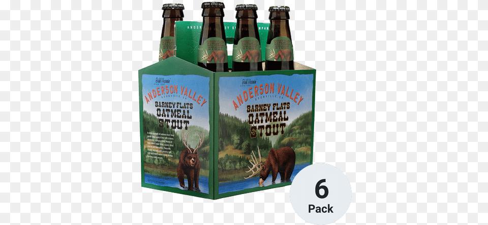 Anderson Valley Barney Flats Oatmeal Stout Beer, Alcohol, Mammal, Beverage, Bear Free Png Download