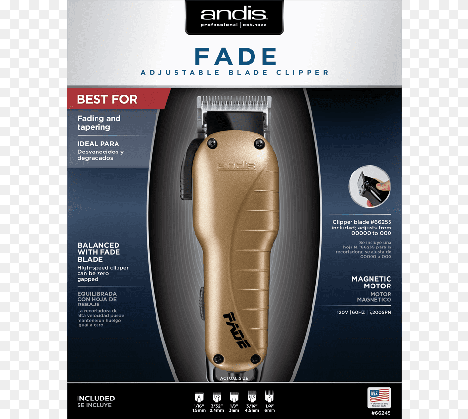 Andis Fade Adjustable Blade Clipper, Advertisement, Lamp, Flashlight, Poster Free Transparent Png