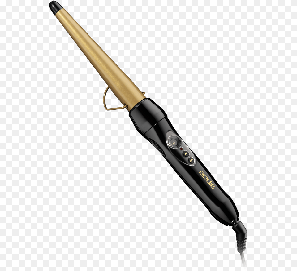 Andis High Heat Gold Ceramic Conical Curling Wand Andis Curling Wand, Blade, Razor, Weapon, Electrical Device Free Transparent Png