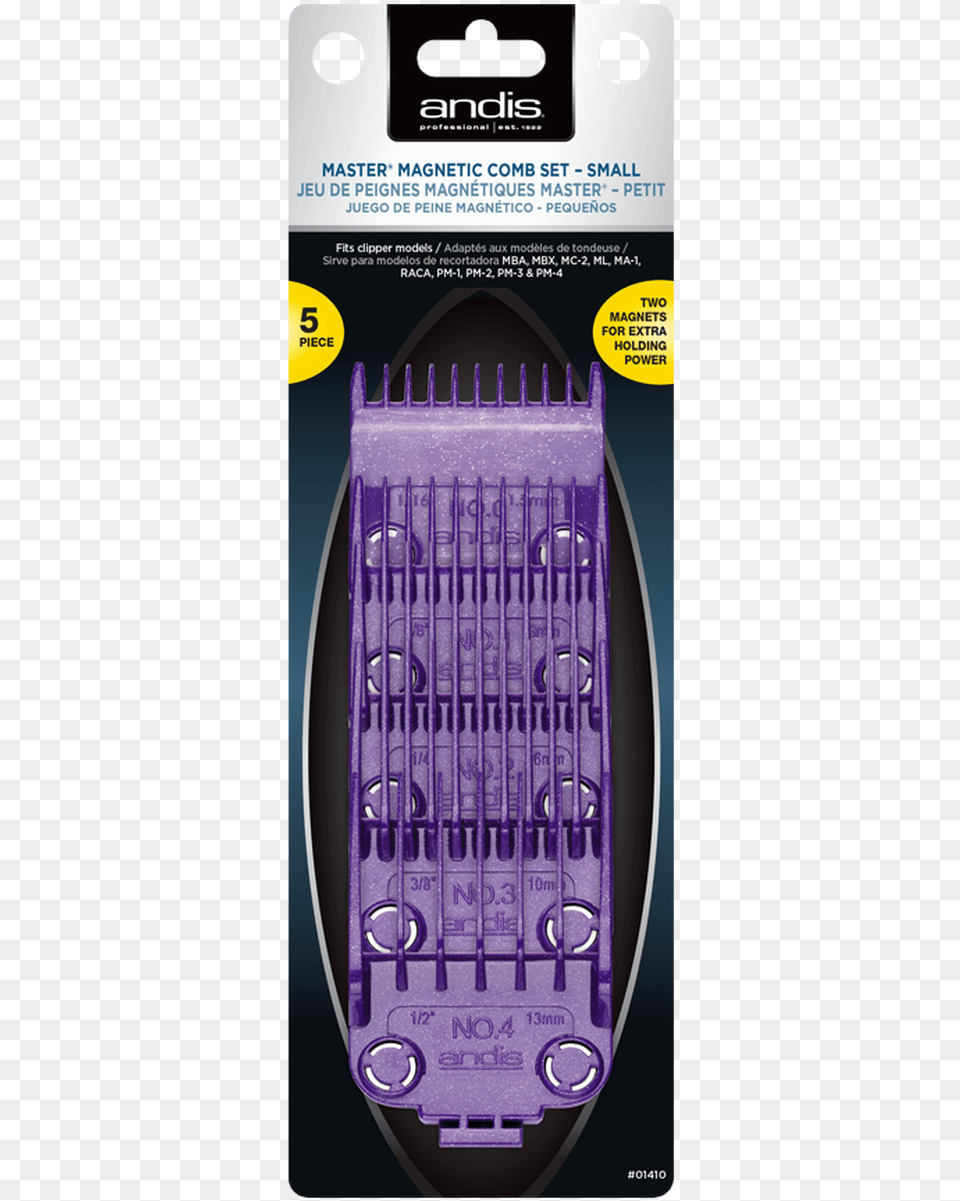 Andis Small Magnetic Attachment Comb Set Andis Andis, Purple, Skateboard Png Image