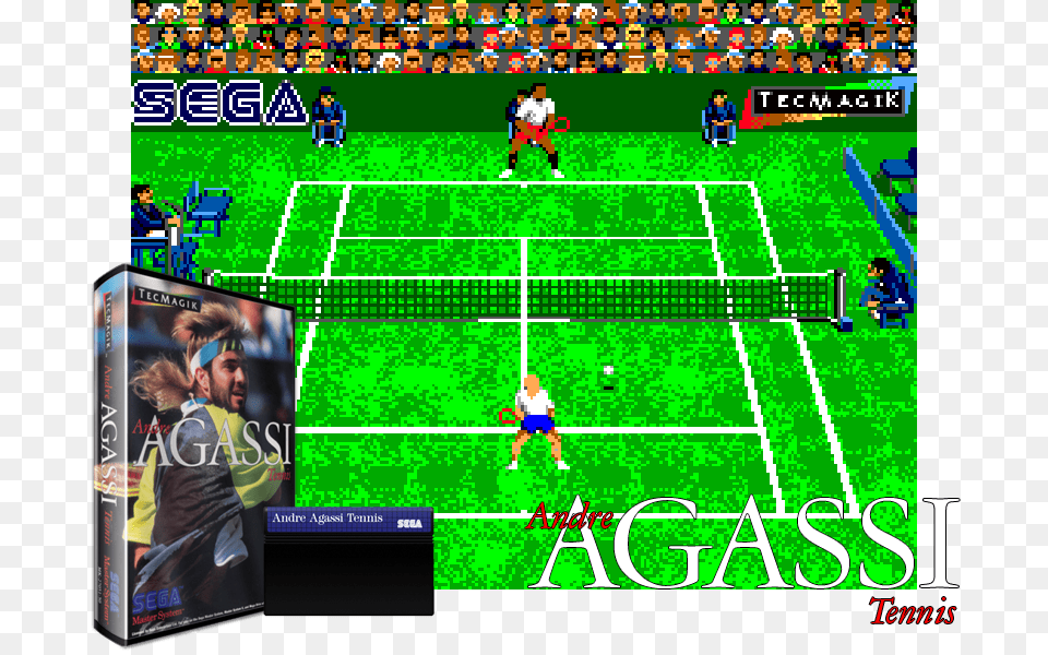 Andre Agassi Tennis Sega Master System Andre Agassi Tennis, Person, Face, Head Png Image