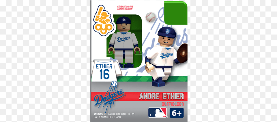 Andre Ethier Oyo Sportstoys Minifigures Oyo Sportstoys Los Angeles Dodgers Oyo Figure, Advertisement, Poster, Person, People Png Image