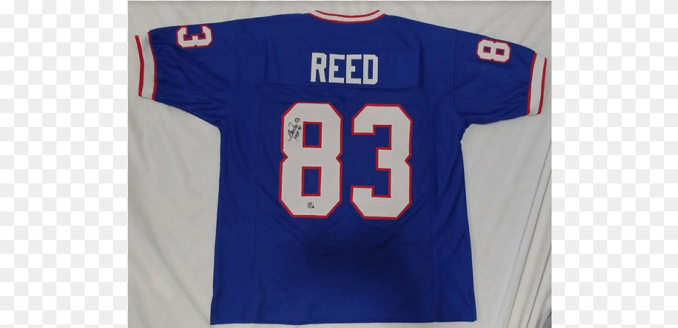 Andre Reed Autographed Blue Pro Style Jersey, Clothing, Shirt, T-shirt, Text Free Png Download