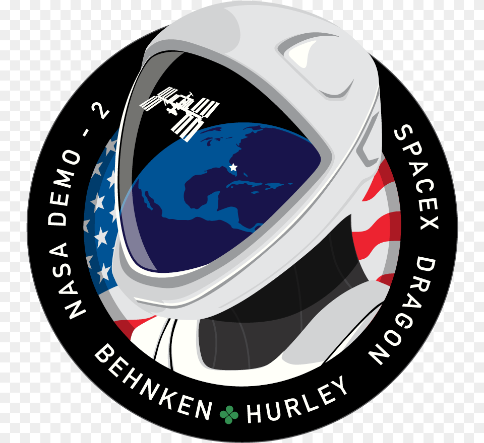 Andre Revin Andrerevin Twitter Spacex Demo 2 Mission Patch, Helmet, Crash Helmet, Disk, Astronomy Free Png Download