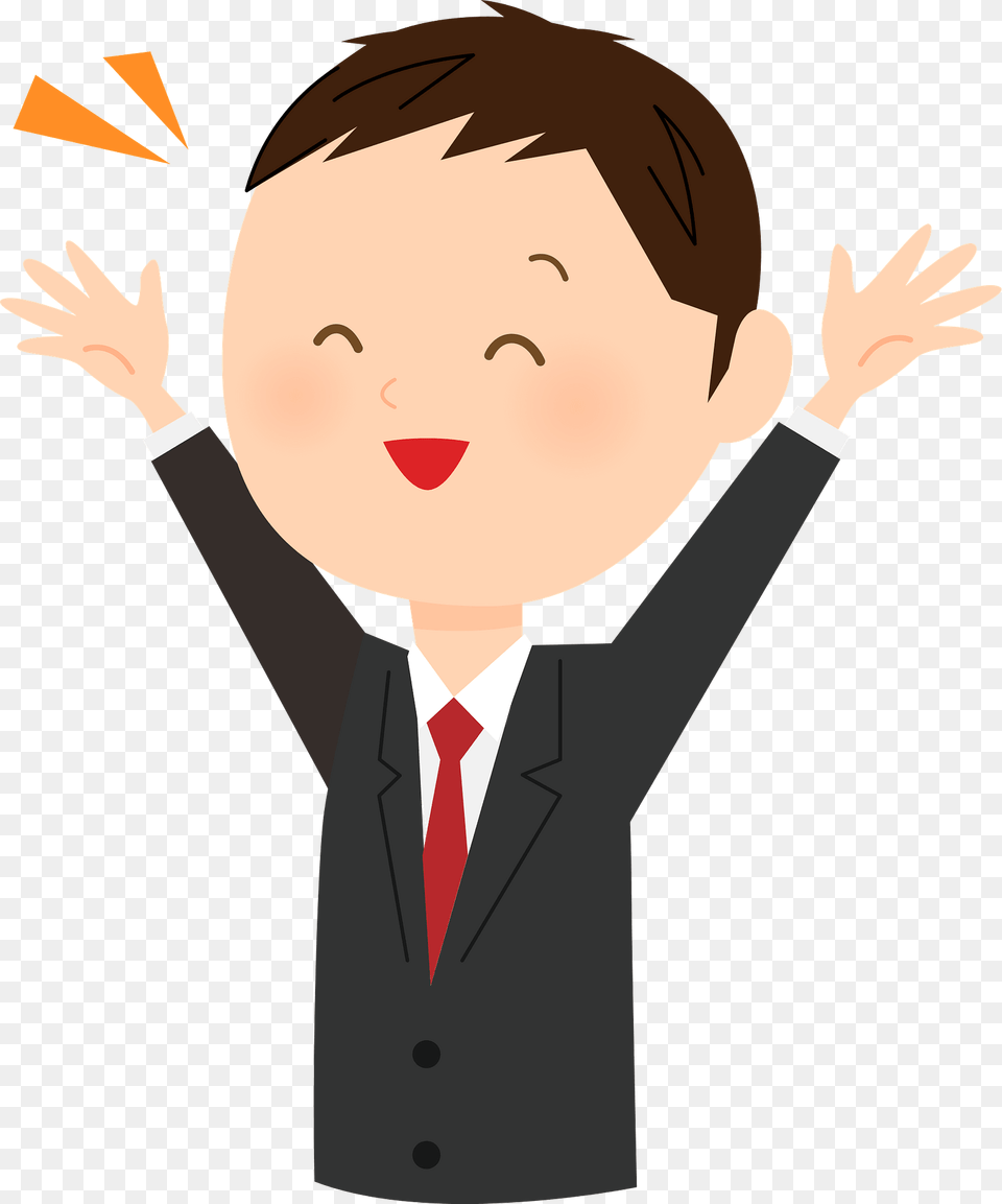 Andrew Businessman Is Expressing Joy Clipart, Accessories, Suit, Tie, Formal Wear Free Png